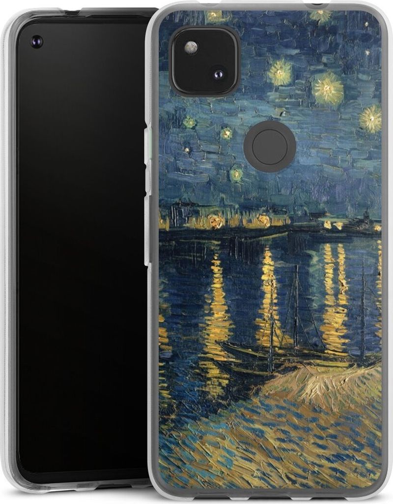 DeinDesign Handyhülle für Google Pixel 4a Silikon Hülle Case Smartphone Schutzhülle Kunst Malerei