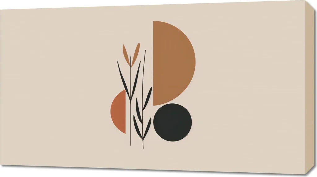 Quadro Astratto 90x50cm Legame Armonioso - Arte Rilassante per la Casa