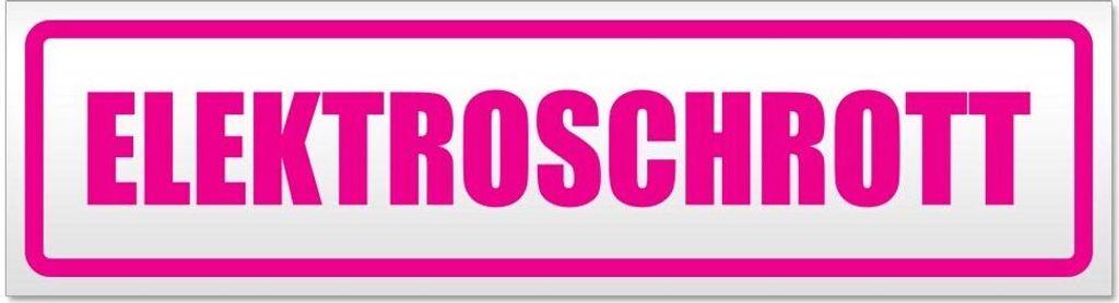 Kiwistar Elktroschrott Magnetschild Schild magnetisch - 45cm Pink - Magnetfolie für Auto PKW Kfz