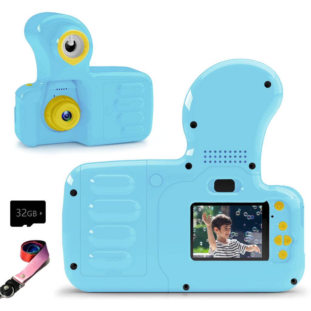 Kinderkamera Seifenblasenmaschinen-Kamera Digitalkamera für Kinder| 1'' LCD-Bildschirm| Lithium-Akku und ergonomisches Design| Kamera für Kinder ...