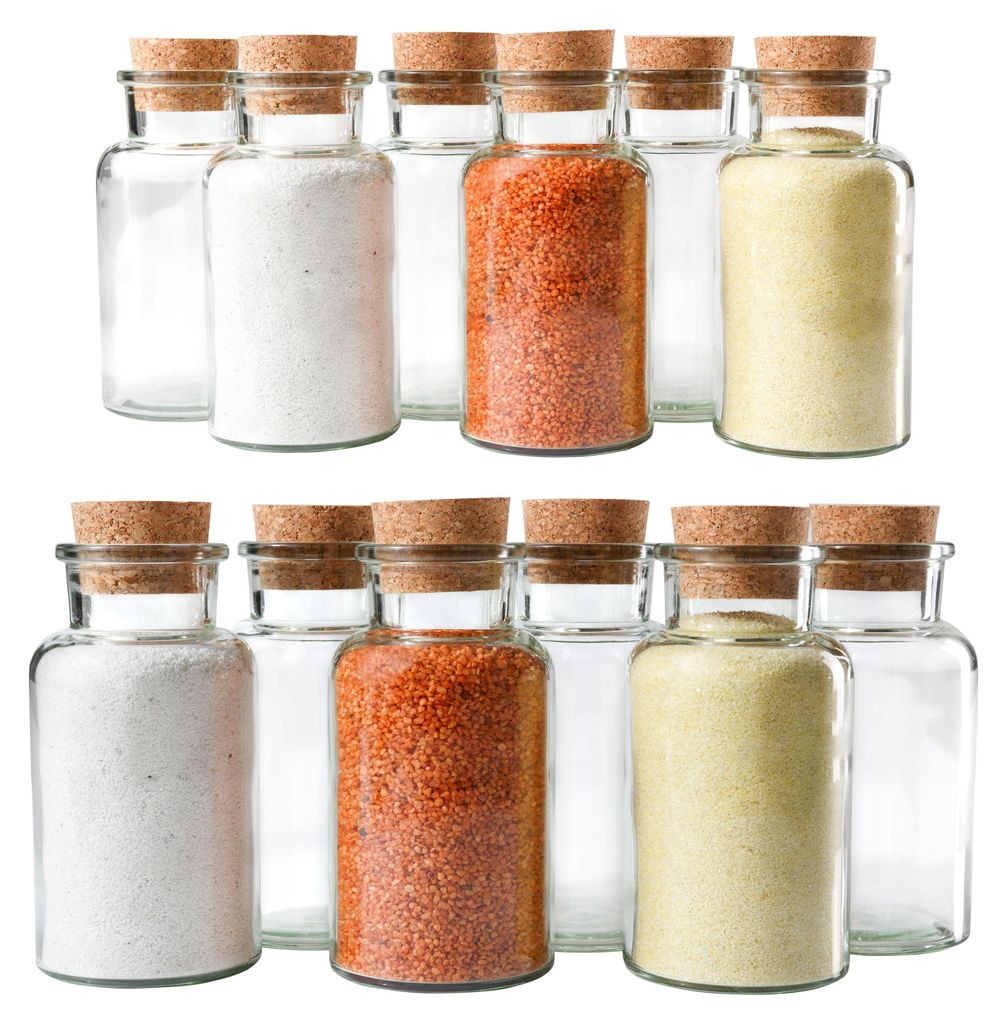 12er Set Gewürzgläser 300ml + Korken, Aufbewahrung von Tee, Produktbild 