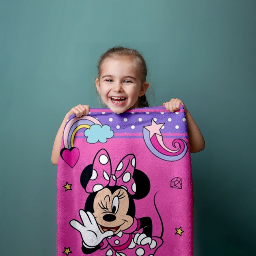 Asciugamano Da Bagno Minnie Mouse Tropical - 75x150 Cm, 100% Cotone, Certificato Ökotex, Regalo Ufficiale