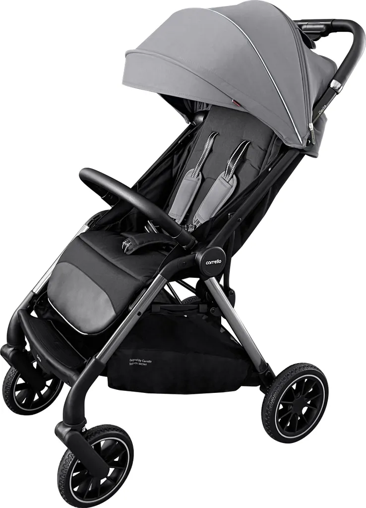 Poussette Delta gris silex : confort et design urbain pour bébé