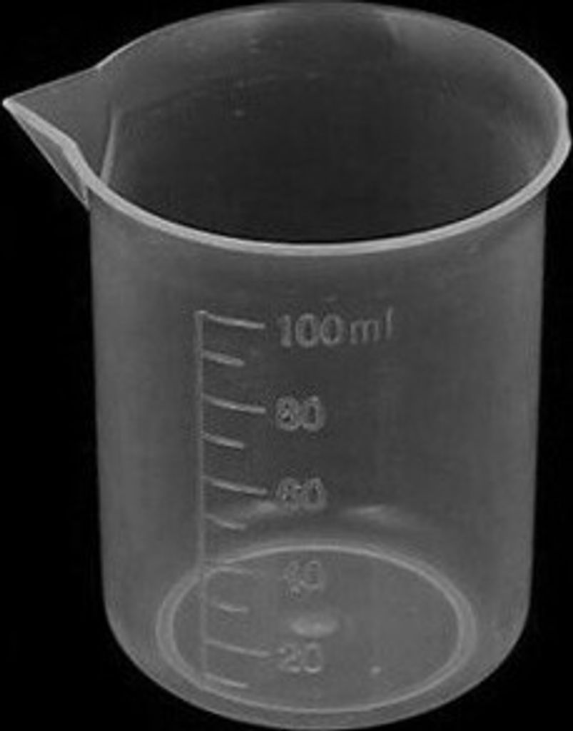 Set mit 30 kleinen Messbechern (100 ml, transparent, PP, für häufigen Gebrauch)