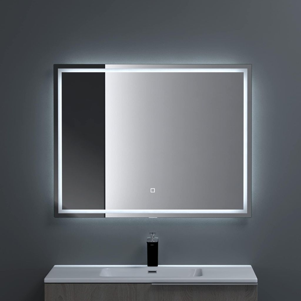 dopporo Badspiegel mit Beleuchtung 90x70cm LED Produktbild 