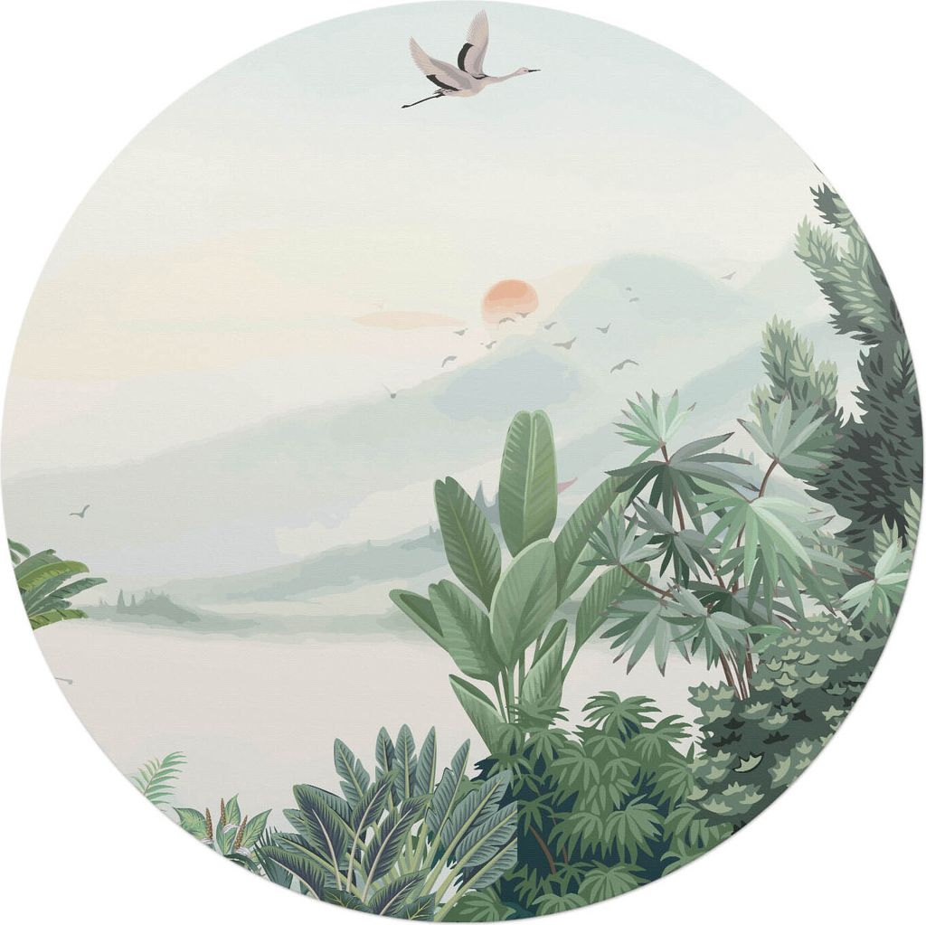 Tropische Landschaft – Bodenschutzmatte – Stuhlunterlage – Bürostuhlmatte – Rutschfeste Bodenmatte – Schutzmatte für Hartboden – fi 1...
