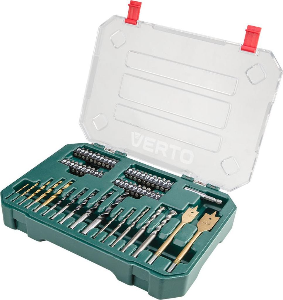 Verto 66H646, Bohrer, Bohrerbit-Set, Drehung der rechten Hand, Beton, Metall, Holz, Silber, Box