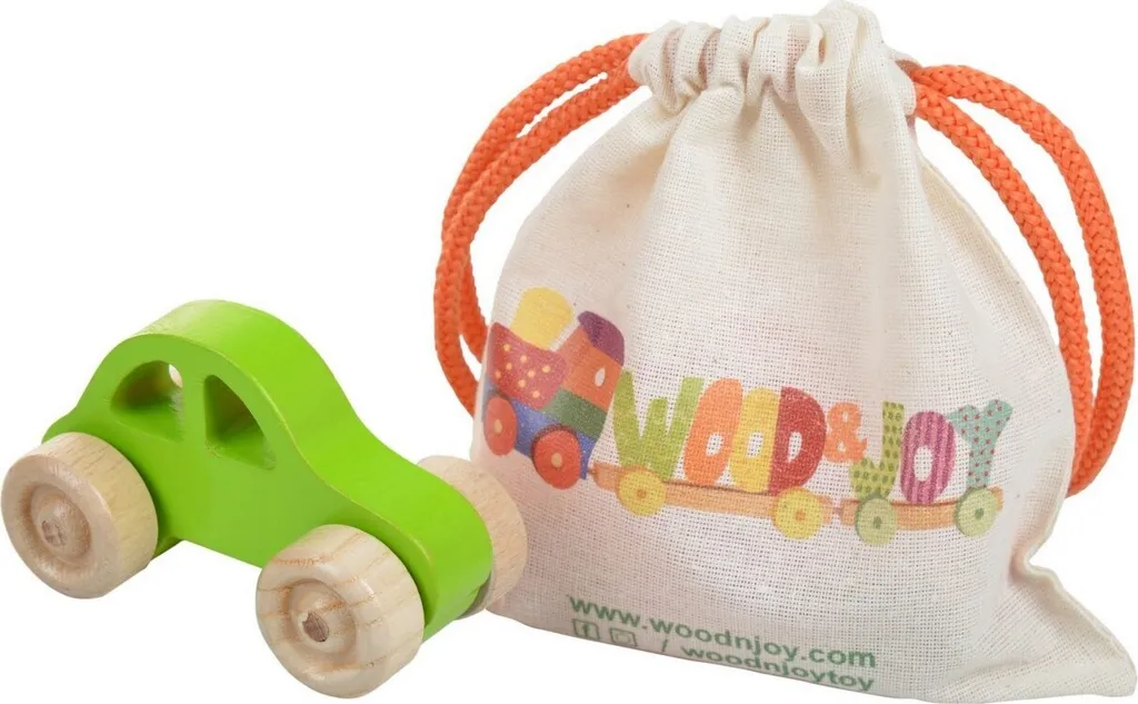 Jouet en Bois Peluche Voiture Verte Skye Decor - Objet Déco Enfant