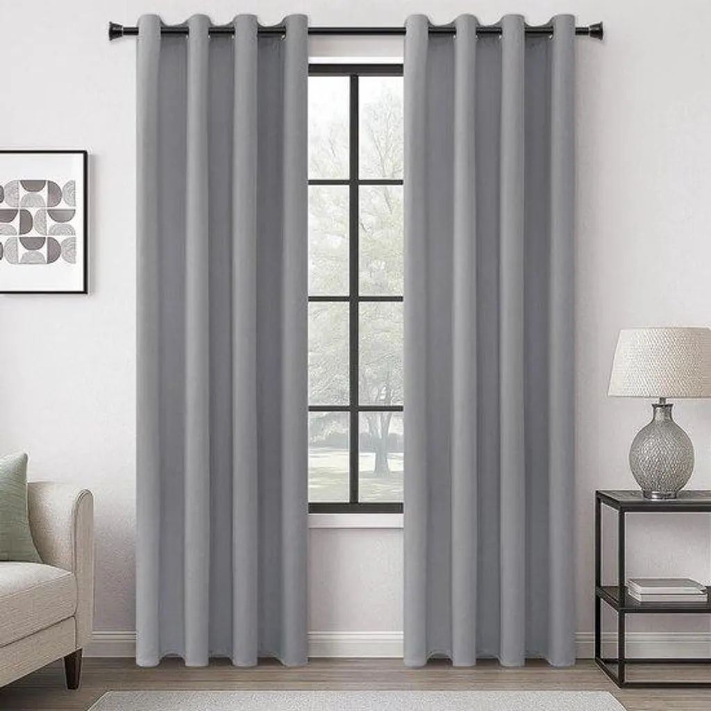 Rideau thermique 140x225 cm gris clair pour protéger votre intérieur