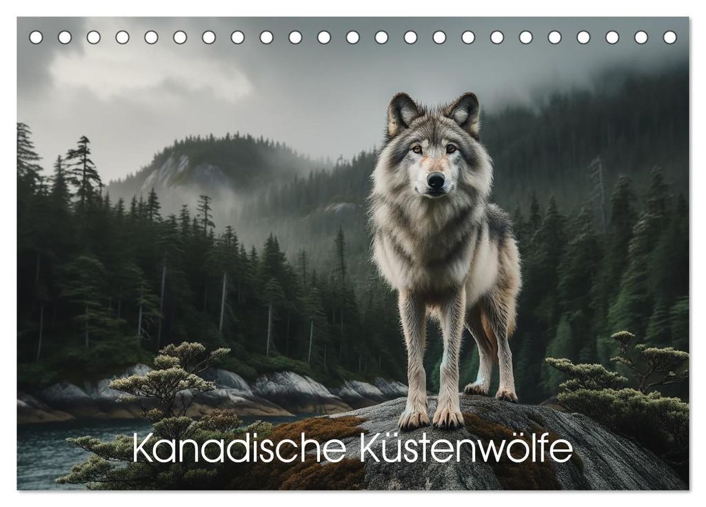Kanadische Küstenwölfe (Tischkalender 2027 DIN A5 quer), CALVENDO Monatskalender