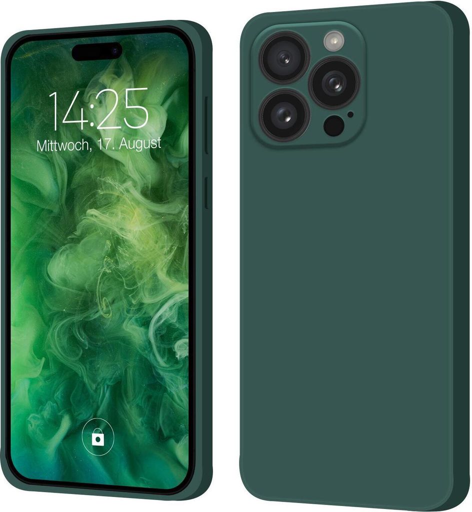 Hülle für Apple iPhone 16 Pro Max Case Cover Bumper Silikon Softgrip Schutzhülle Farbe: Grün