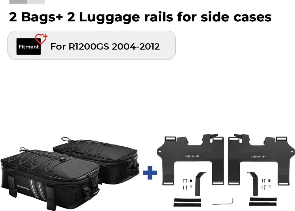 Porte-bagages R1200GS 2004-2012 robuste avec support sacoches