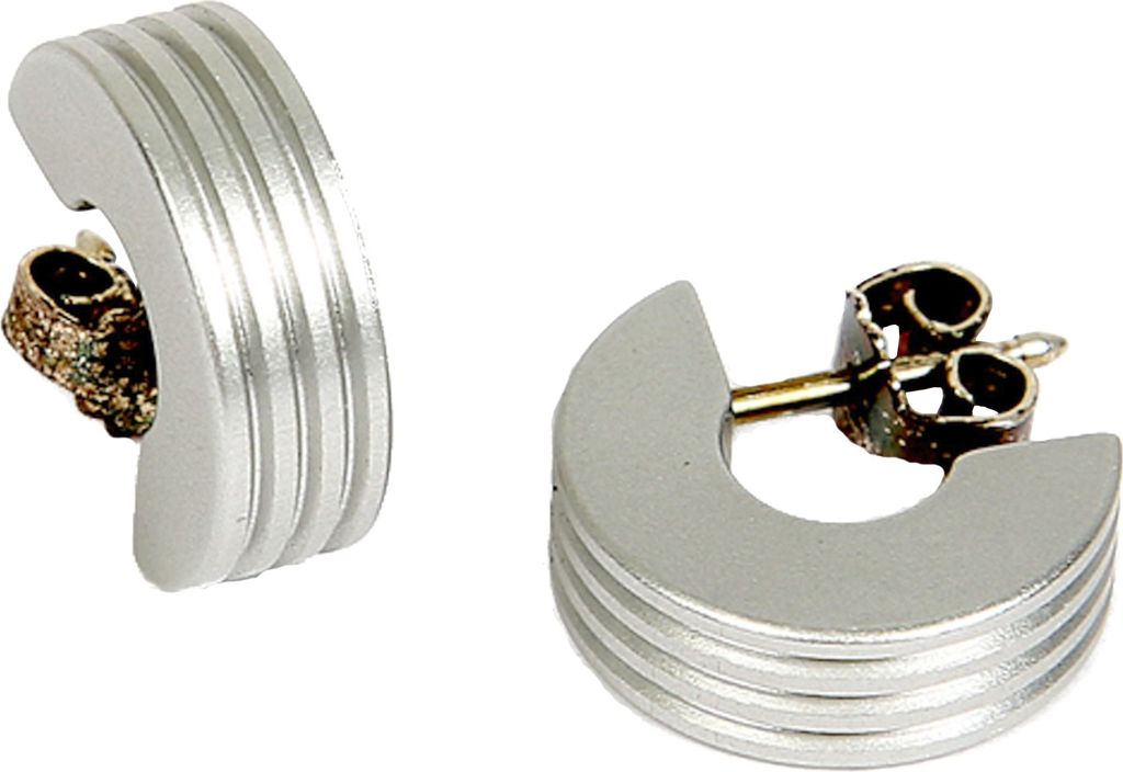 DeMarie Ohrringe Metall 1,5cm Silbergrau ohne 144010001