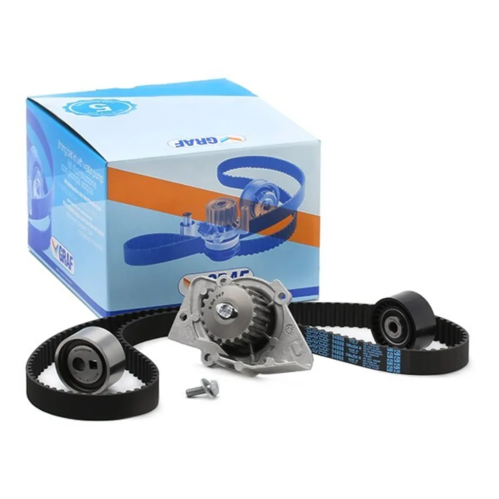 Pompe à eau GRAF KP747-3 et Kit Courroie OE 96252153 pour 206 et Partner