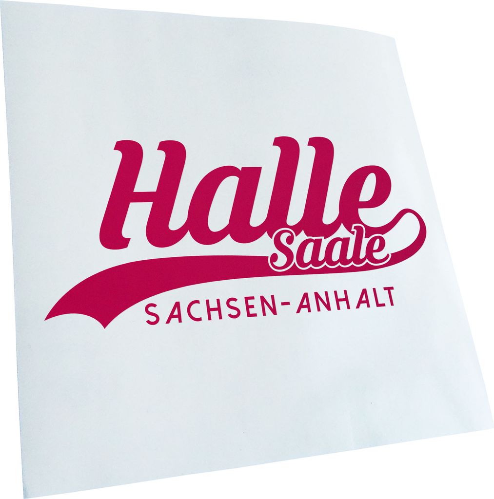 Kiwistar - Autoaufkleber - Halle Saale Sachsen-Anhalt - Pink - 40x18cm - Aufkleber für Auto, Laptop, Fahrrad, LKW, Motorrad mehrfarbig JDM Decal R...