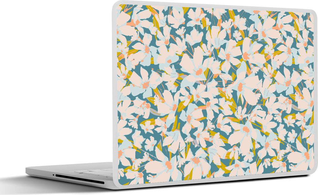 MuchoWow Laptop Aufkleber Sticker Cover Flora - Blumen - Frühling 31x22.5 cm - Laptop-Deko