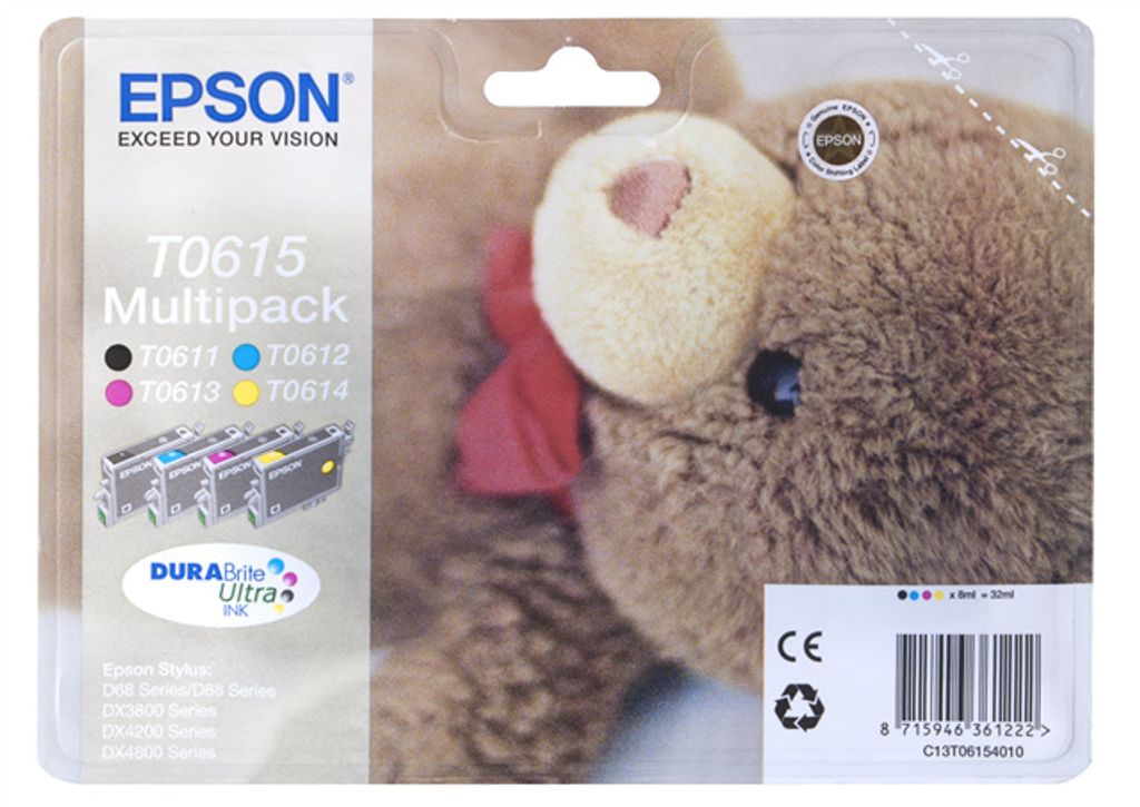 Epson Teddybear Multipack 4-colours T0615 DURABrite Ultra Produktbild 