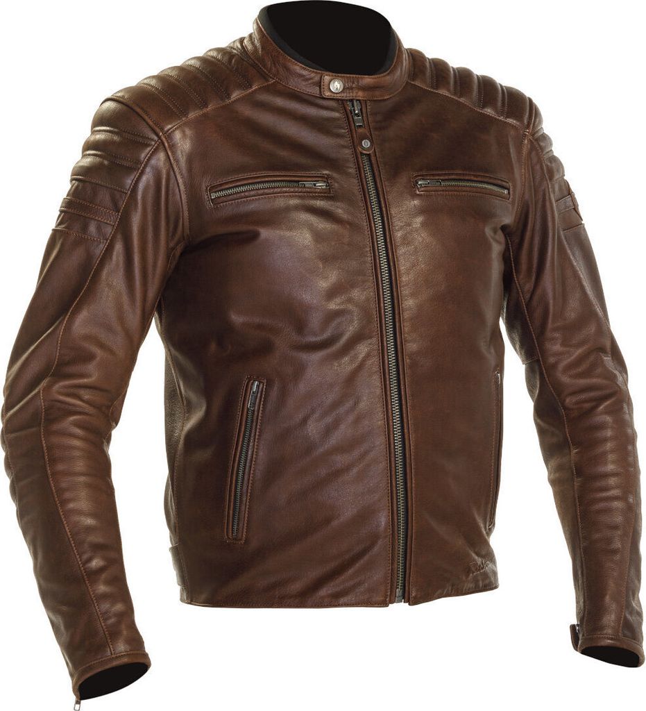 Richa Daytona 2 Motorrad Lederjacke, braun, 56