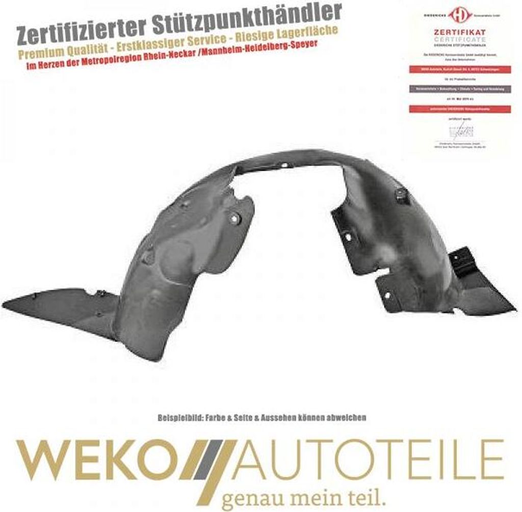 Verkleidung Radhaus vorne rechts DIEDERICHS 4225108 für PEUGEOT