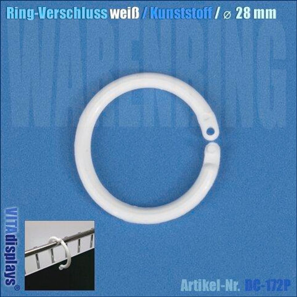 Ring-Verschluss / Durchmesser: 2,8cm (10 Stück) Produktbild 