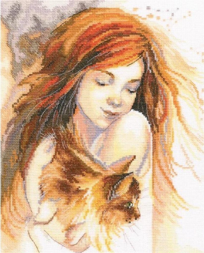 RTO Kreuzstich Set "Rothaarige", Zählmuster, 26,5x35cm