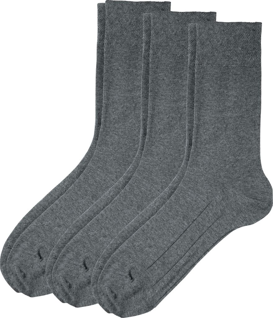Erwin Müller Uni-Socken 3 Paar grau 43 - 46