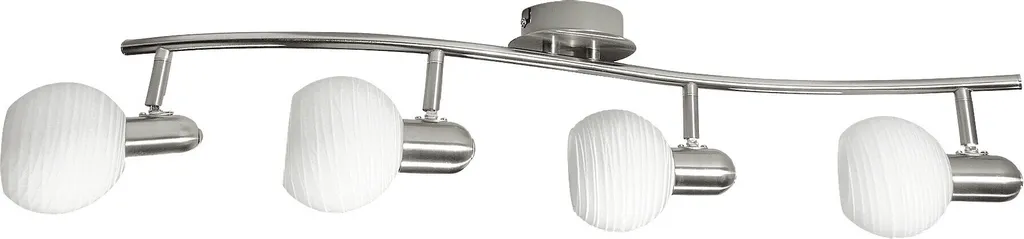 Rabalux 6344 Aurel Spot de Plafond 4 Projecteurs E14 Blanc et Argenté