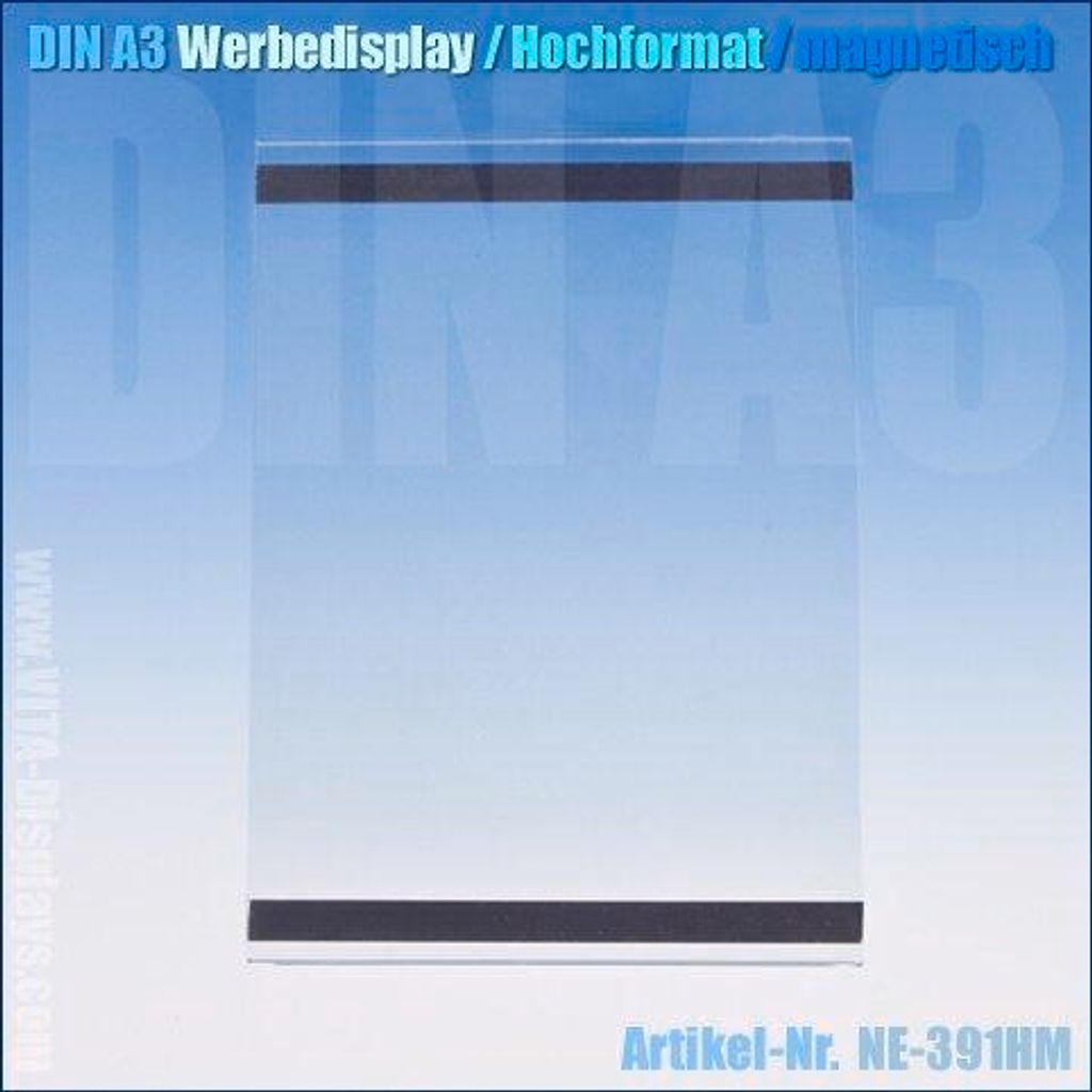 DIN A3 Werbe-Display / hängend (magnetisch)