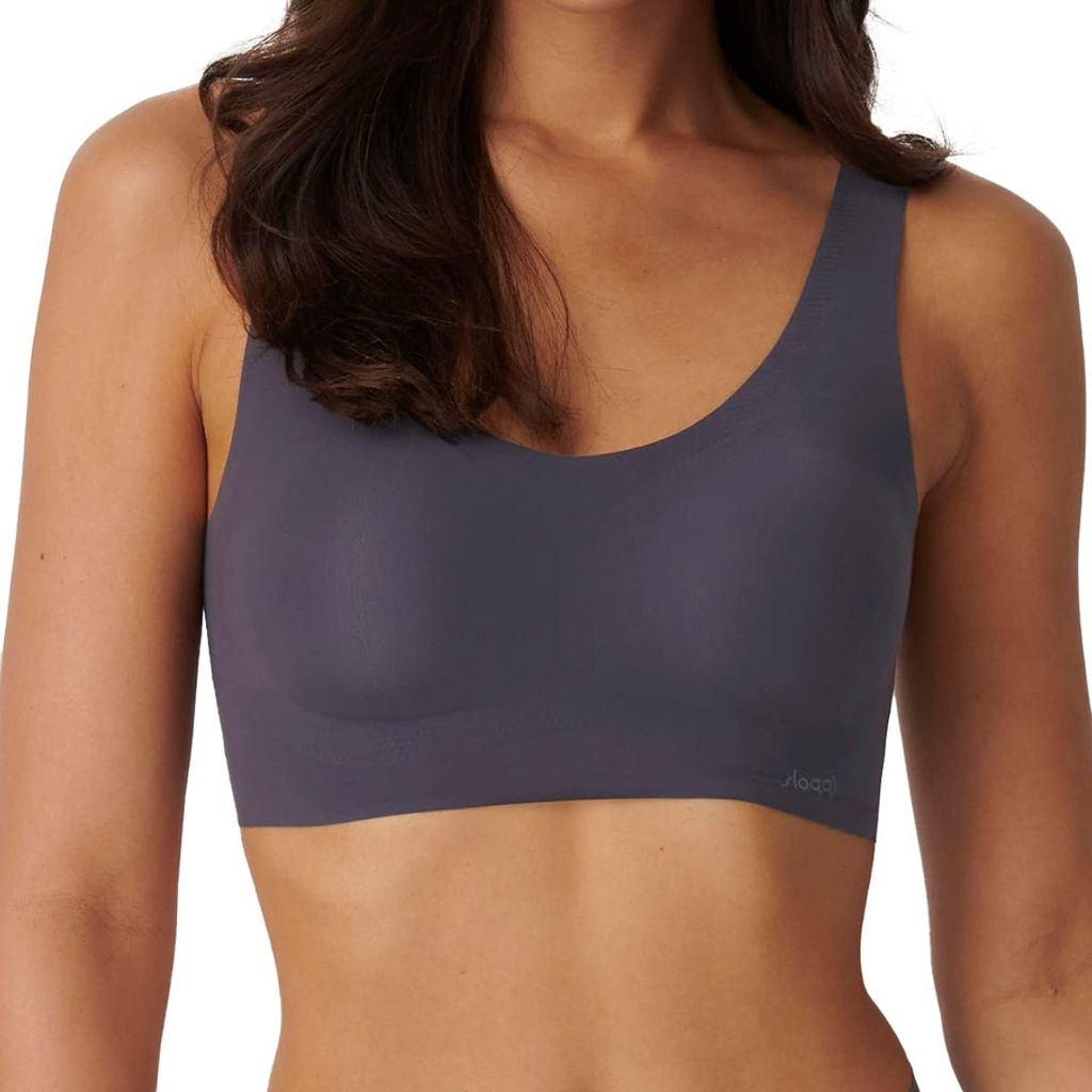 Sloggi Zero Feel Top BH Ohne Bügel, Farbe: Ink Gray, Größe: Produktbild 