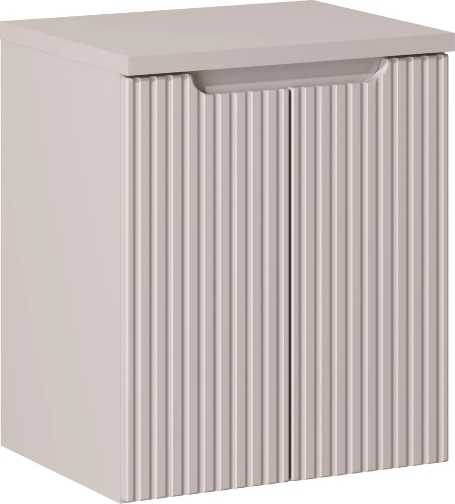 FURNLUX Nova Armoire sous-lavabo Beige 50cm - Meuble de salle de bain
