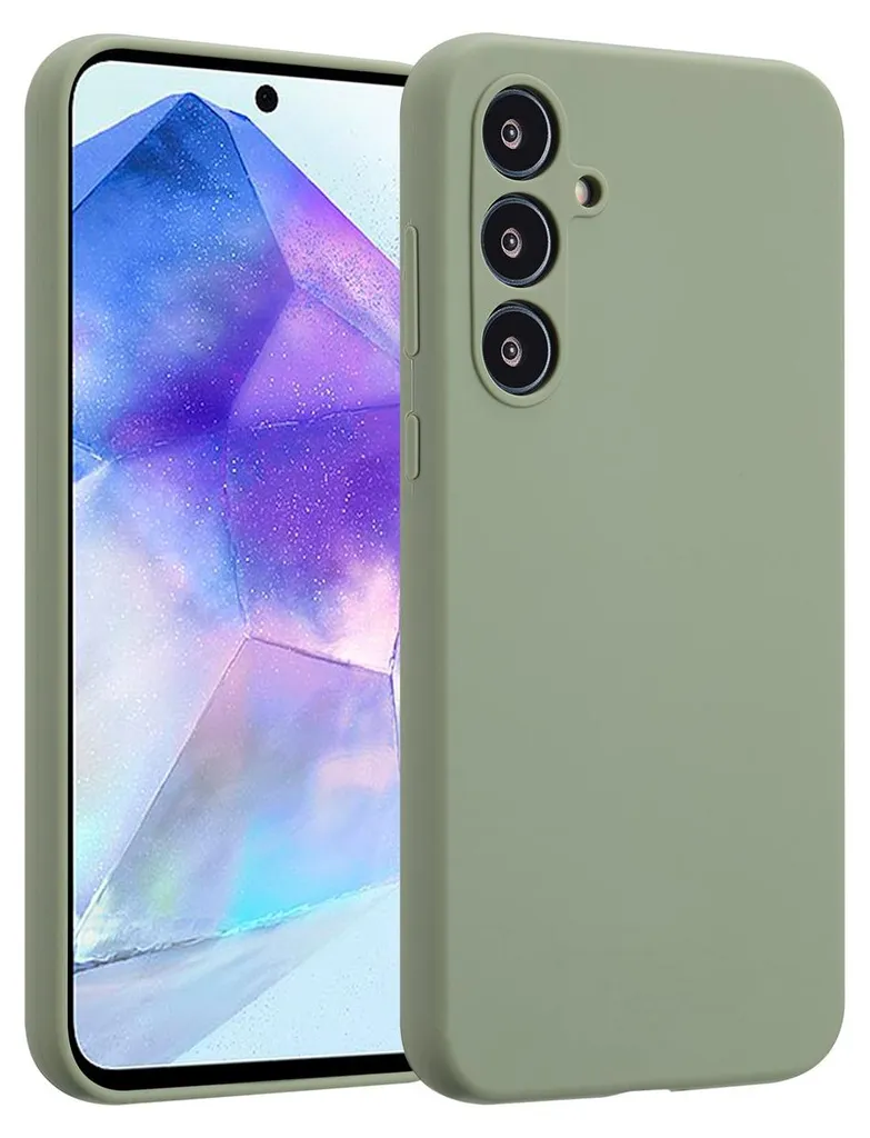 Custodia Protettiva Samsung A55 Silicone Liquido Accezz Verde