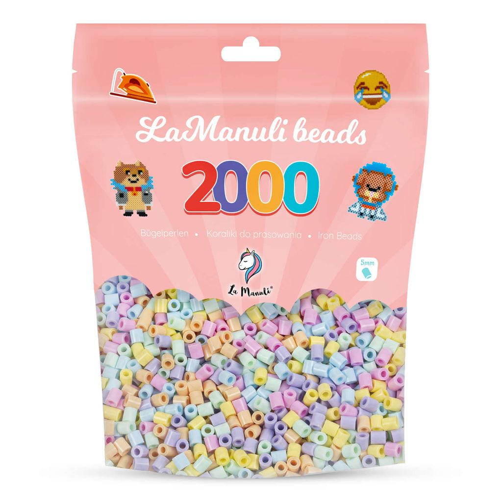 Koraliki do Prasowania – Pastelowe, 2000 Szt. Midi 5mm, Zdjęcie produktu 