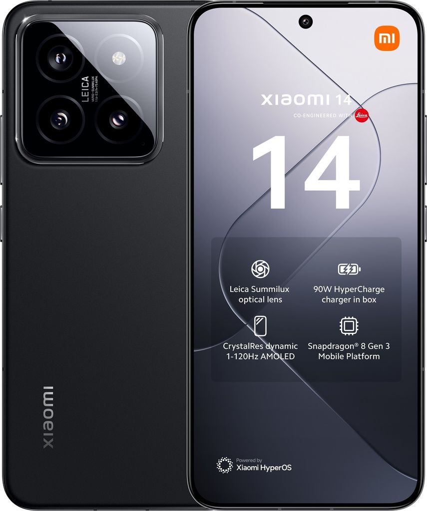 Xiaomi 14 5G 12 GB/512 GB Schwarz (Black) Dual-SIM Produktbild 1