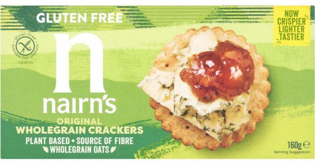 Nairn's Volkoren volkoren crackers, 160 g - knapperig en Productafbeelding 