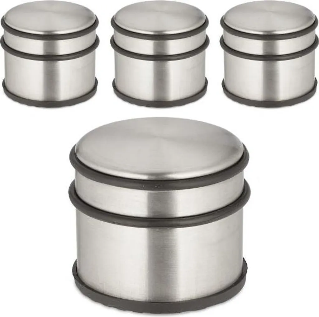 Butée de porte en acier pour maison et bureau - Set de 4 accessoires