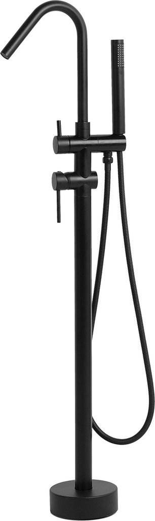 BELIANI Badewannenarmatur Freistehend Schwarz Matt Modern