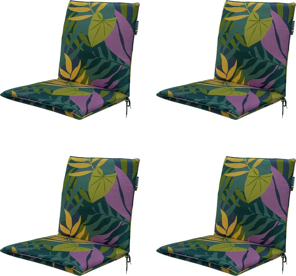 Madison - Stapelbares Stuhlkissen Iven grün - Ca. 97x49 cm - 4er-Set