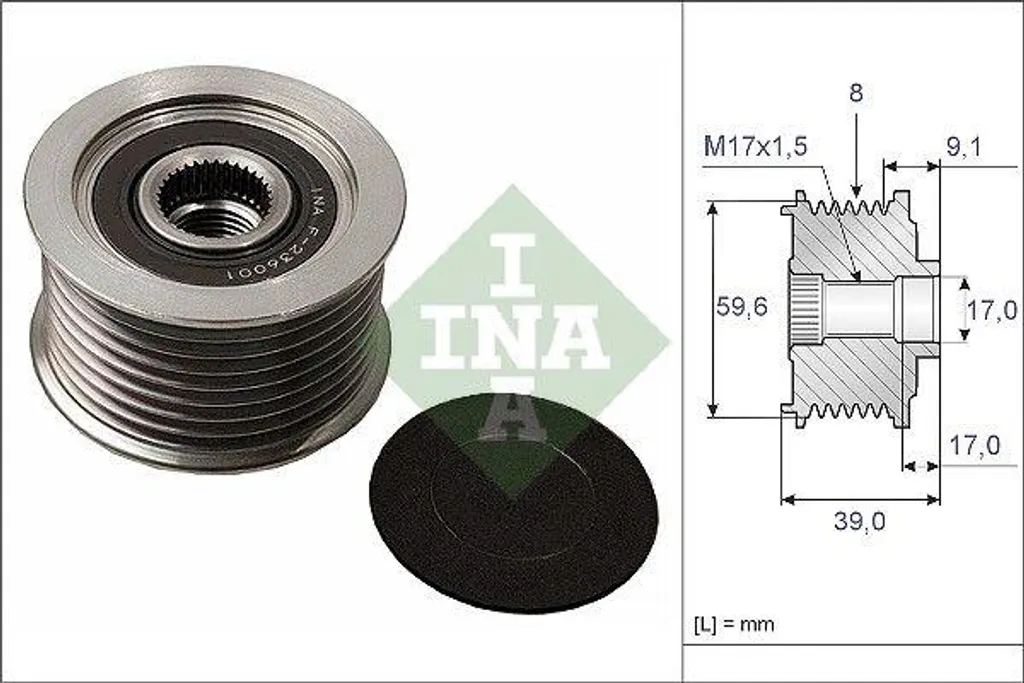 INA 535004910 Ruota Libera Alternatore Mazda 3 5 6 CX-7 OE R2AA18300A