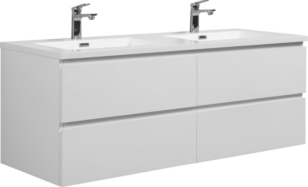 Mobile da bagno Angela 140cm Bianco Lucido - armadio Immagine del prodotto 