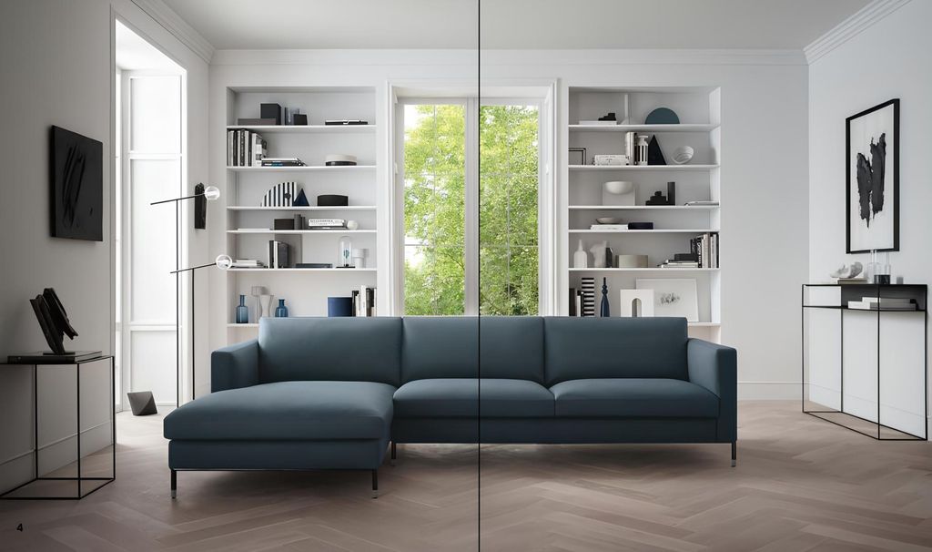 Ledersofa Wohnlandschaft Ecksofa XXL Polster Eck Sitz Couch LForm Wohnzimmer Big
