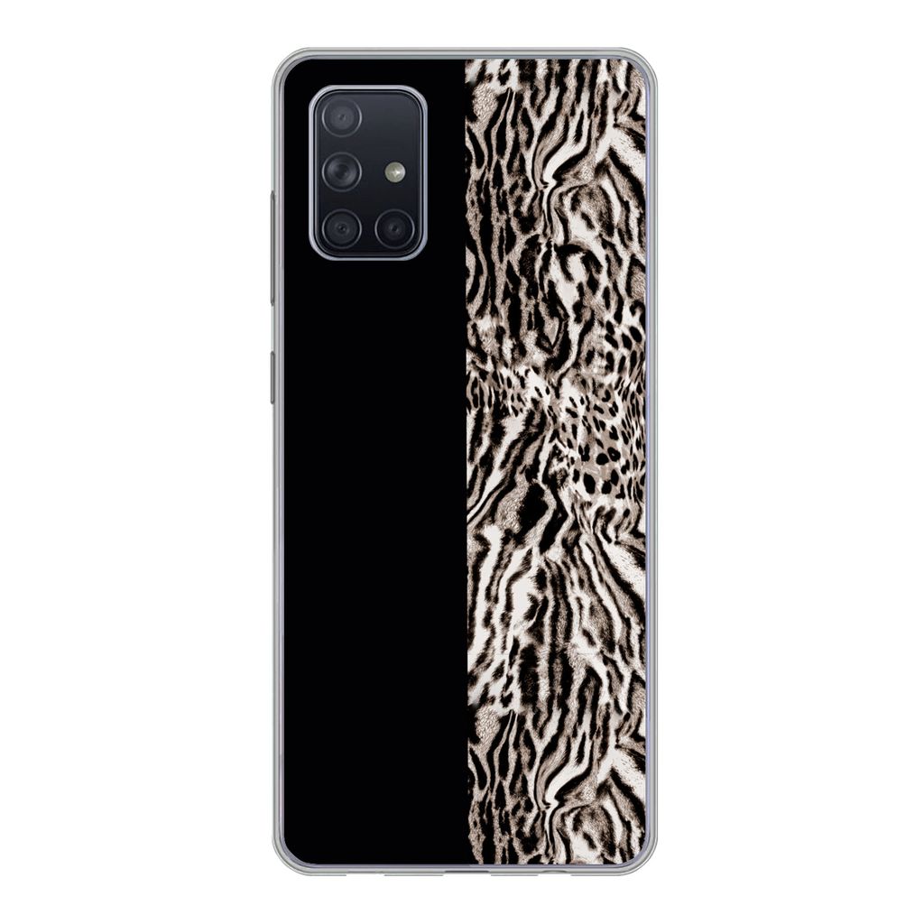 MuchoWow Handyhülle Schutzhülle Hülle für Samsung Galaxy A51 Tierdruck - Design - Tiere Silikon Softcase Handy Hülle - Schutzabdeckung