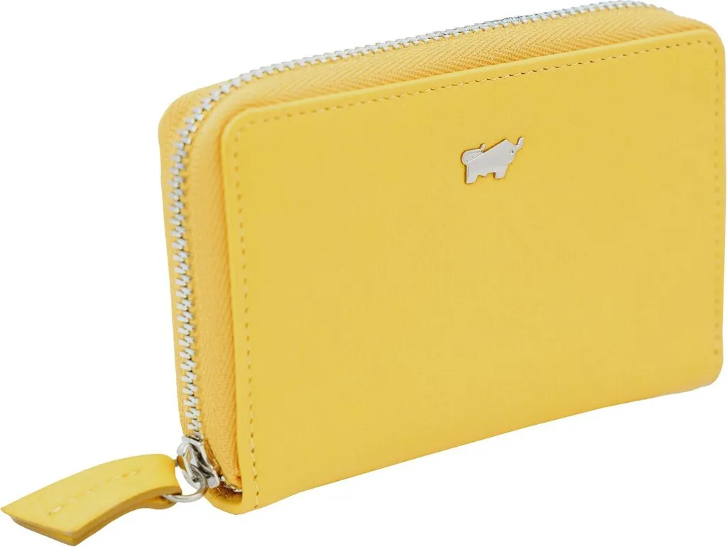 Braun Büffel Joy Mini Wallet étui à clés en cuir jaune ensoleillé