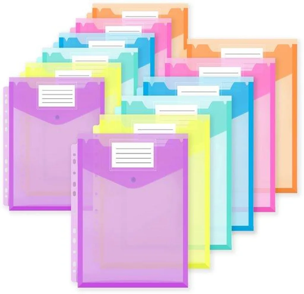 Rangement documents A4 12 compartiments pour bureau et école effet 3D