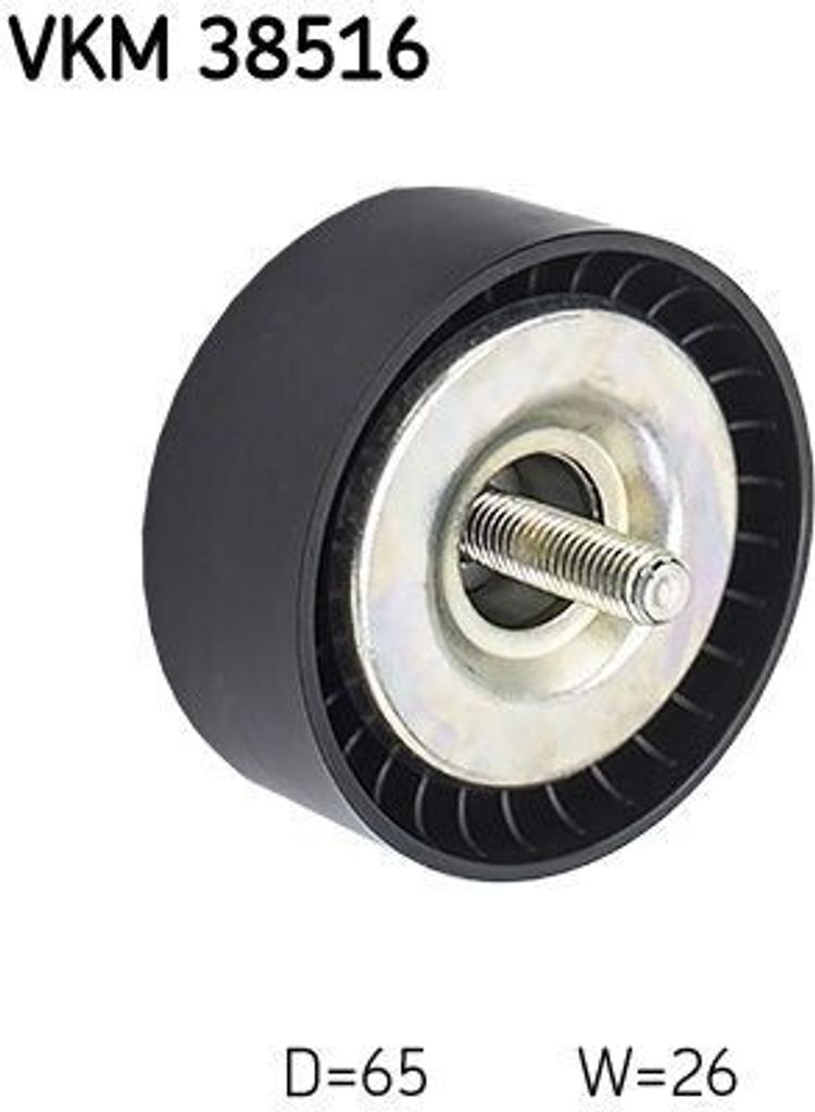 SKF VKM 38516 Umlenk-/Führungsrolle, Keilrippenriemen OE 2742020019 kompatibel mit CLA, E-Klasse, GLA-Klasse, GLC, GLK-Klasse, SLC, SLK, A-Klasse,...