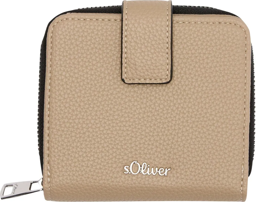 s.Oliver Portafoglio Donna Grande Grigio Talpa | Wallet con Zip