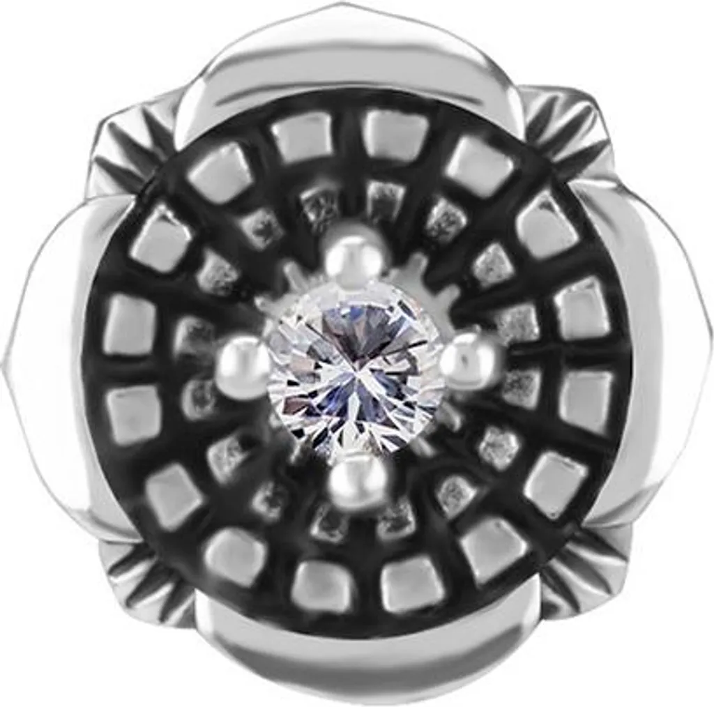 Piercing Fiore Argento & Zircone PI-015 | Il Must-Have Push In