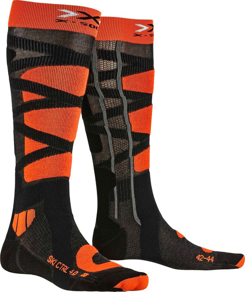 X-Socks Ski Control 4.0 Advanced Ski Socks für Fortgeschrittene und Anfänger, mit Hi-Tech-Garnen für verbesserte Leistung und Sicherheit - Anthr...