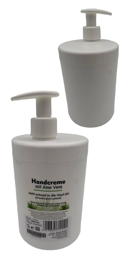 Aloe Vera Handcreme 1000 ml Pumpspender – schnell einziehend