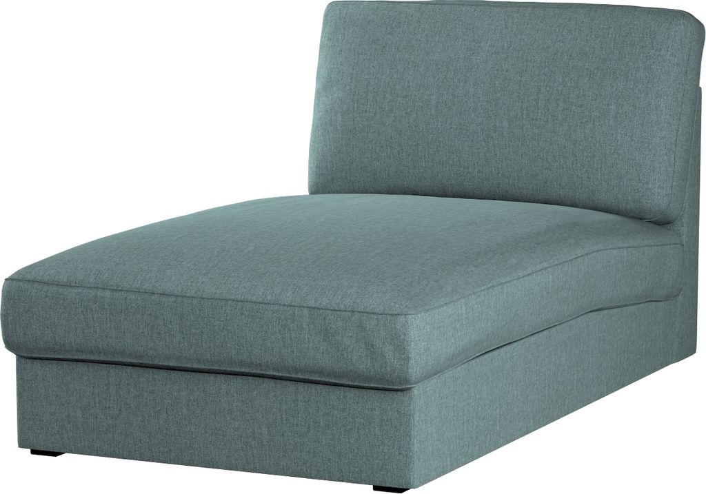 Dekoria Bezug für Kivik Recamiere Sofa, grau- blau, Bezug für Kivik Recamiere