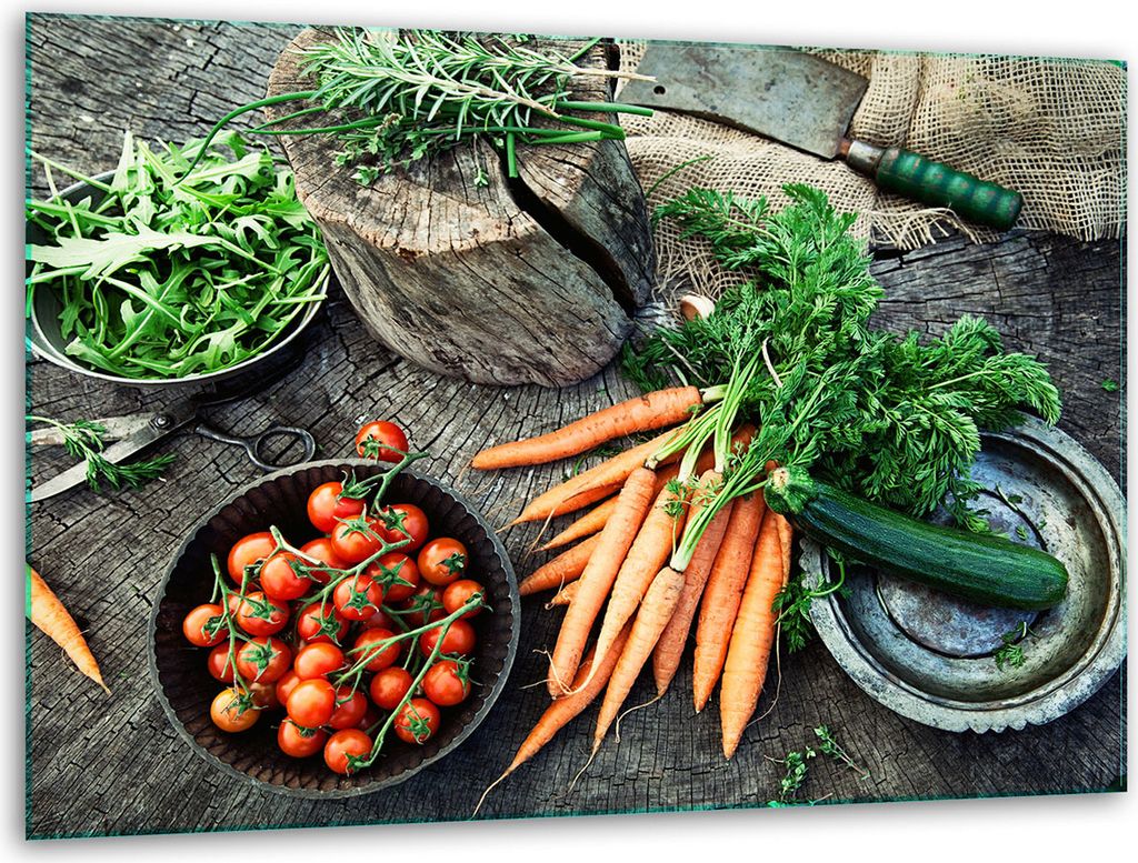 Glas Herdabdeckplatten Schneidebrett Universal 40x30cm Gemüse